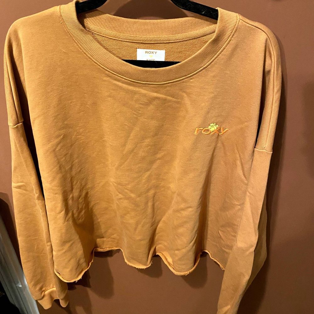 VGUC ROXY X KATE BOSWORTH SURF KIND KATE WOMENS ORANGE CREW SWEATSHIRT SIZE XL